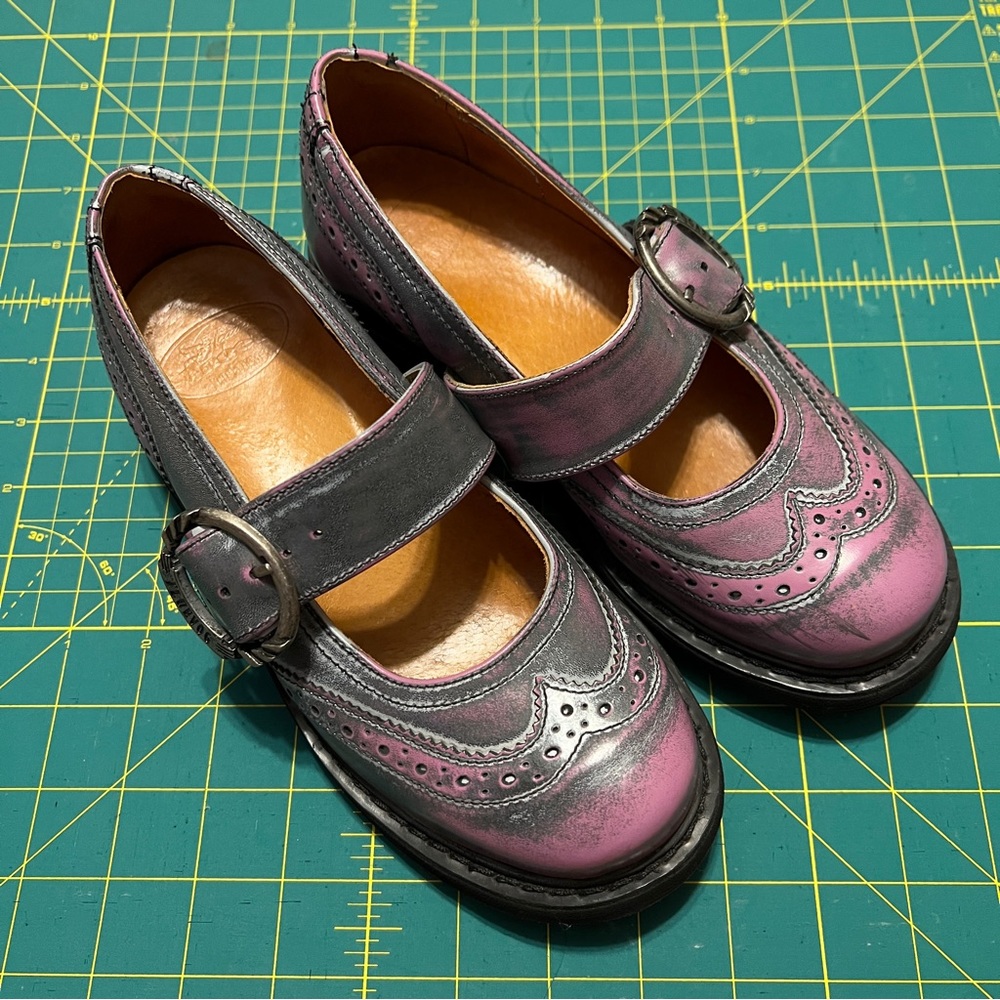 John Fluevog Angela Seventh Heaven Mary Jane Acid Purple